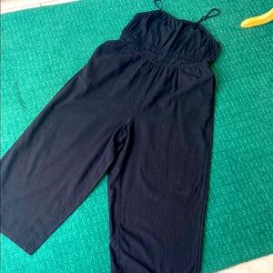 Black Linen Women's Jumpsuit